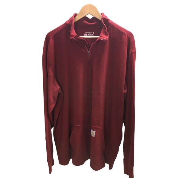 Carhartt Sweatshirt Men's Size 2XL Red Relaxed Fit Long Sleeve - Picture 1 of 4